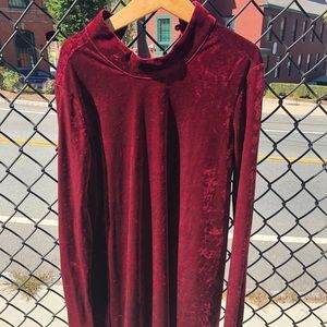 Red velvet dress